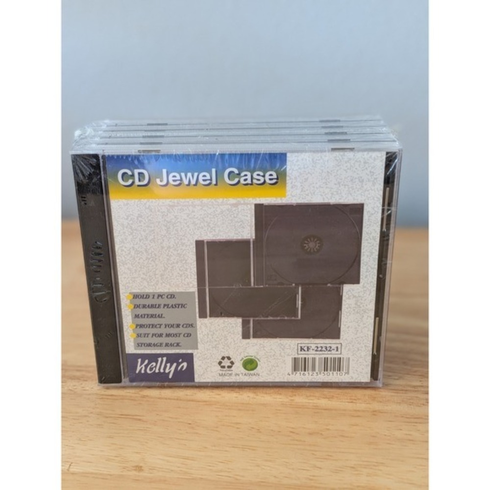 Kellys CD Jewel Case 4 Pack Bundle Clear Plastic Replacement Media Storage New